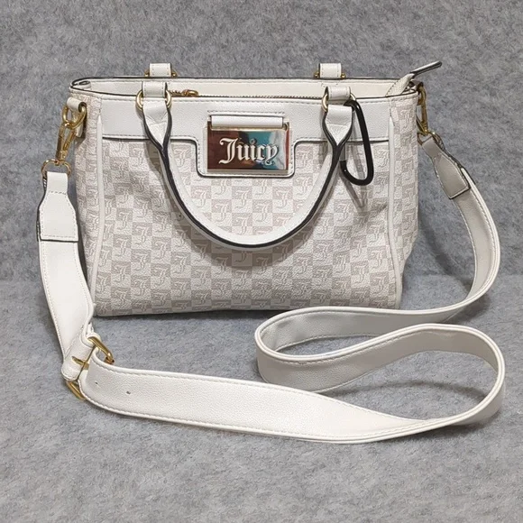 Juicy Couture Miss Juicy Satchel White Shoulder Bag - Picture 1 of 11